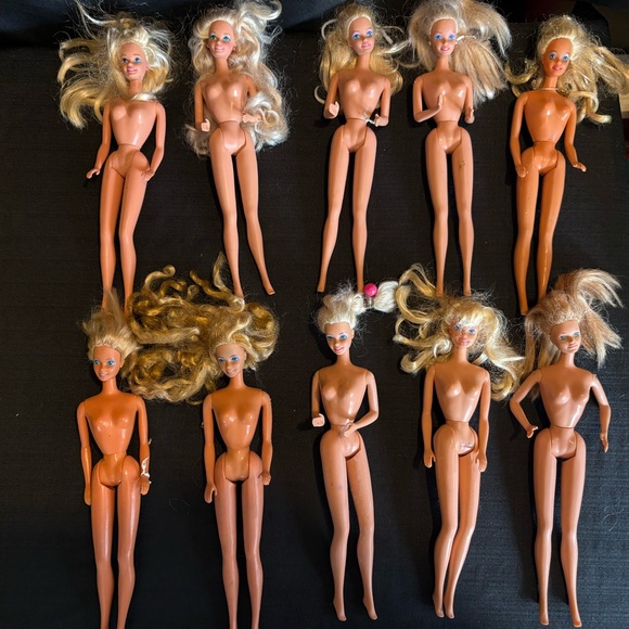 Lot of 10 vintage / Modern  Mattel Barbie’s all are missing clothes - Picture 1 of 11